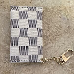Checkered Key & Card Holder